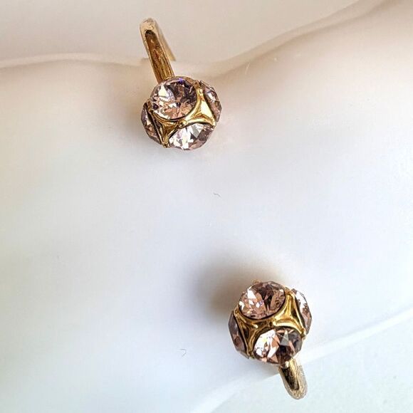 Kate Spade Gold Tone Crystal Open Cuff Bracelet - Picture 4 of 9